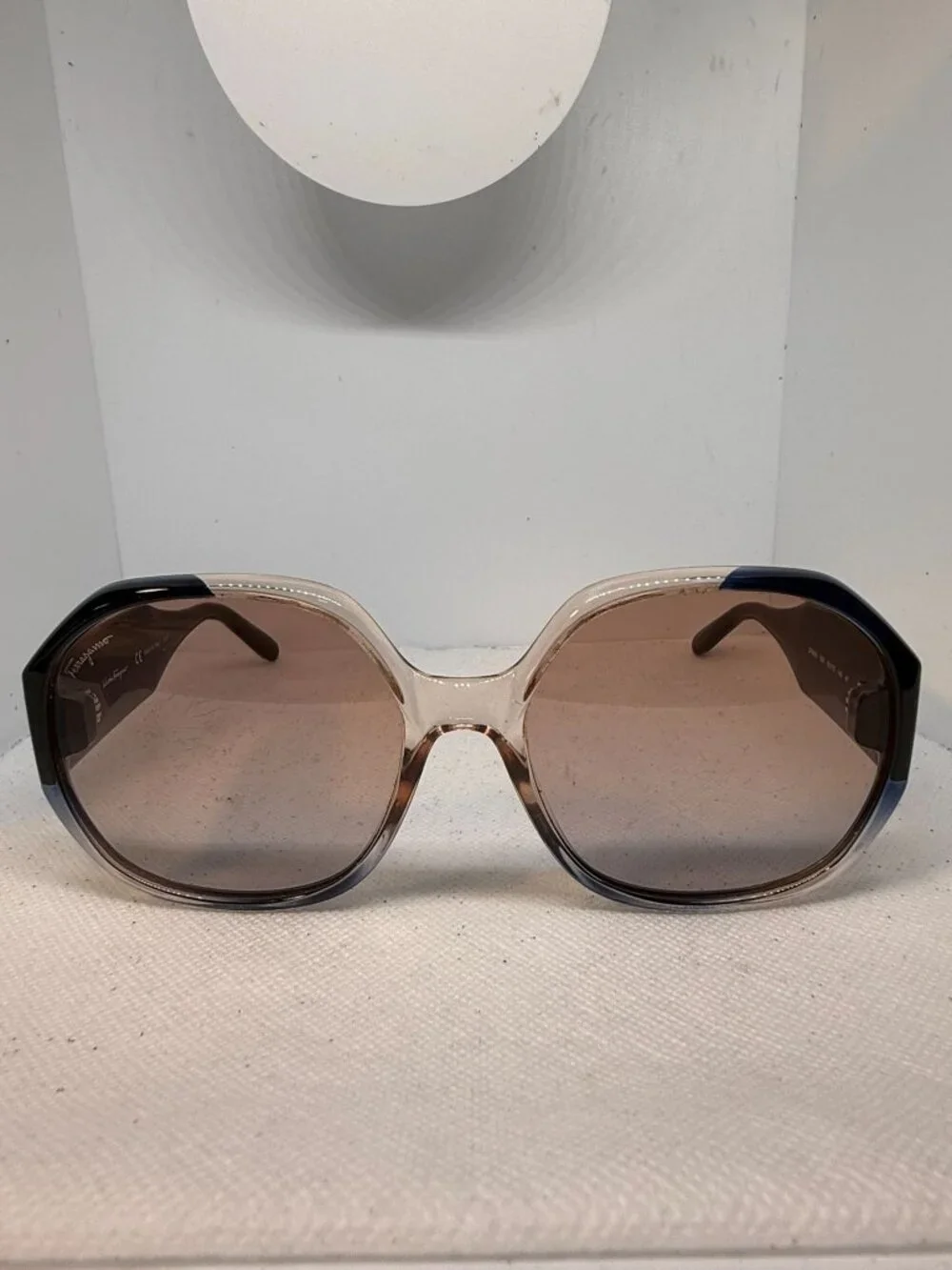 Salvatore Ferragamo SF943S 083 Grey Rose Gradient Oval Sunglasses Women's 60mm
